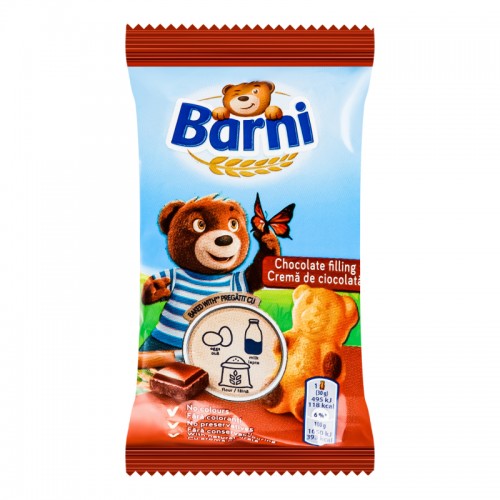 Пирожное бисквитное с шоколадной начинкой "Barni"