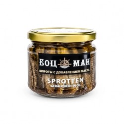 Шпроты (Sprattus sprattus) копченые, в масле, 300г