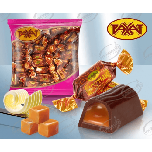 Конфеты шоколадные "Достык" с варёной сгущёнкой и сливочным маслом, 300г