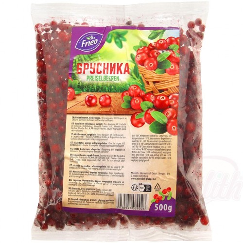 Кислая брусника, замороженная, 500г