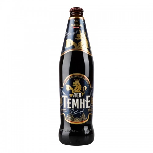 0.5 Л ПИВО БУТЫЛОЧНОЕ ТЕМНОЕ ЛЕВ ЛЬВИВСЬКЕ 4.7% 500ml