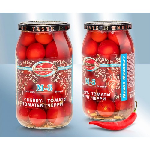 Помидоры черри М-3, 880ml, (чистый вес 430г)