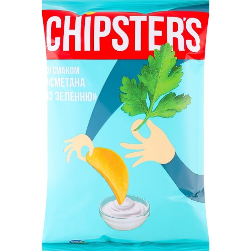 Чипсы картофельные Сметана с зеленью Chipster`s 120г
