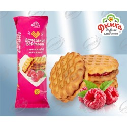 Вафли ДЫМКА "Домашние вафельки" с малиновой начинкой, 155г