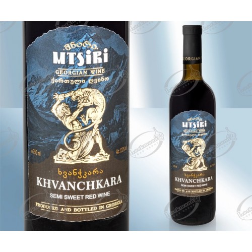 Вино красное "Khvanchkara", полусладкое, 12%, 750мл