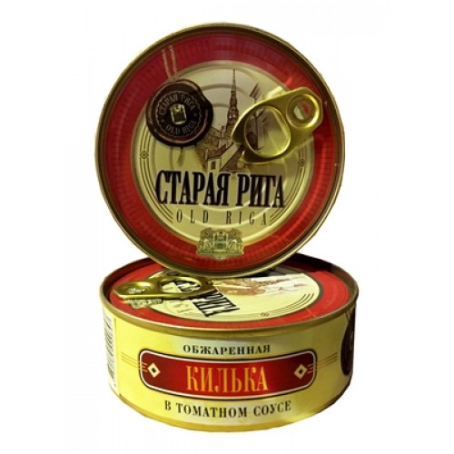Килька обжаренная в томатном соусе «Старая Рига» 240г.