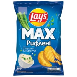 Картофельные чипсы "Lays" со вкусом сметаны и зеленого лука