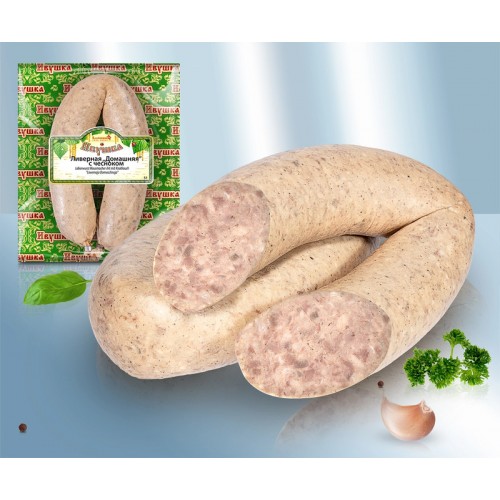 Ливерная домашняя с чесноком, 375г