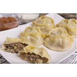 Манты со свино-говяжьим фаршем цех ручной работы 800 грамм