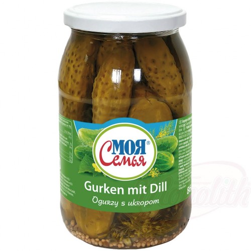 "MOJA SEMJA" Маринованые огурцы с укропом, 860г