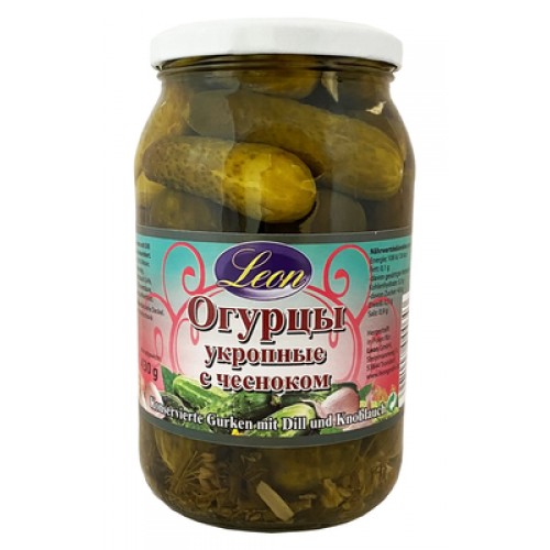 Огурцы "Под водочку" острые "LEON" 0,9л