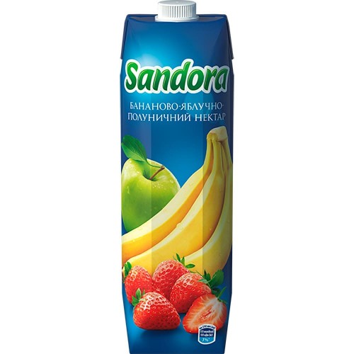 Нектар Sandora бананово-яблучно-полуничний 0,95 л