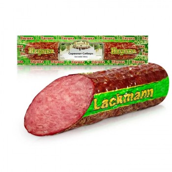 Колбаса сервелат - Сибирь, свино-говяжий, "Lackmann", 330 г