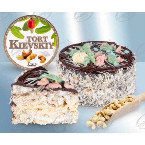 Торт "Киевский", со сливочным вкусом, с орехами кешью, замороженный, 450г