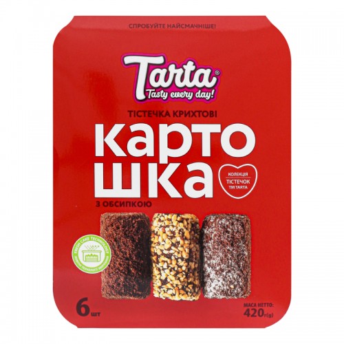 Пирожные крошковые с обсыпкой Картошка "Tarta", 420г