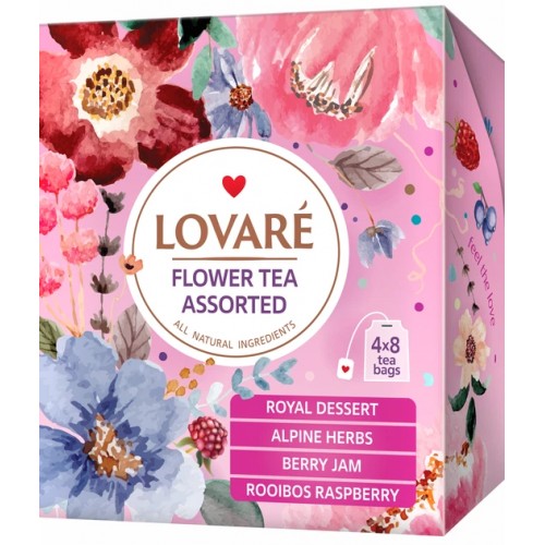Чай "Lovare" Ассорти Цветочный пакетированный 4 вида по 8 шт