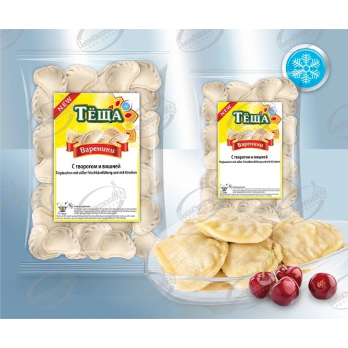 Вареники со сладкой начинкой из творога и вишни, 800г