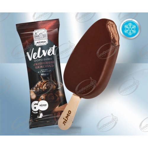 Шоколадное мороженное "Velvet" в шоколадной глазури, 125 мл