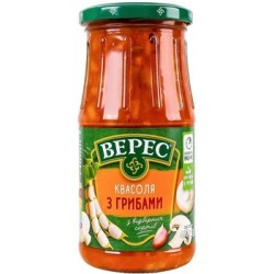 Фасоль с грибами, в томатном соусе, с растительным маслом, стерилизованная, 460г