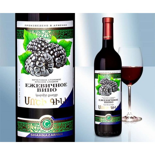Вино ежевичное, сладкое, 12.5% 750мл