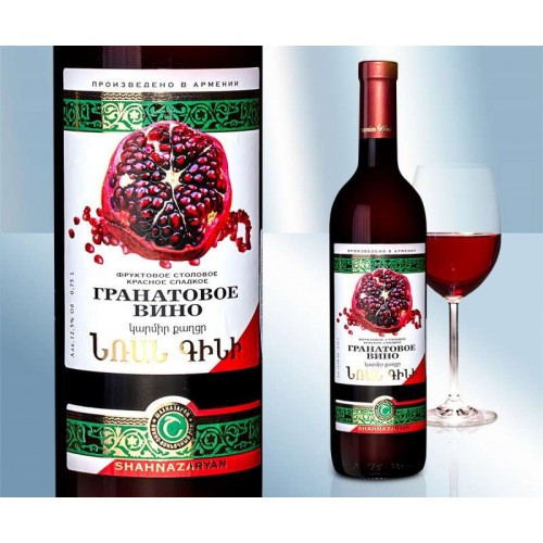 Вино гранатовое, сладкое, 12,5%, 750мл.