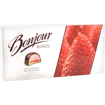 Десерт "Bonjour souffle" вкус клубники со сливками