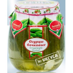 Огурцы бочковые 740мл (чистый вес 450г)