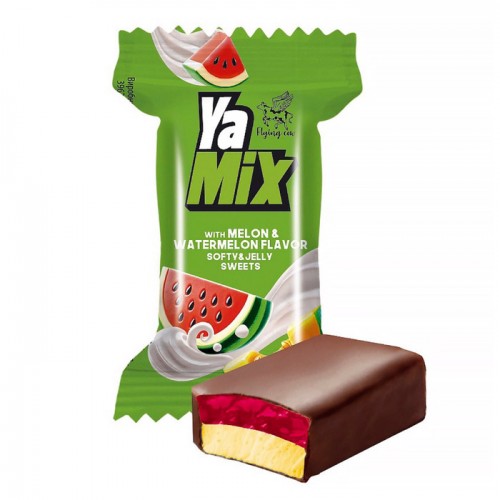 Суфле со вкусом дыни и арбуза в шоколадной глазури, 300г