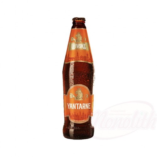 Пиво светлое, пастеризованное "LVIVSKE Lev Yantarne", 4,8% алк.