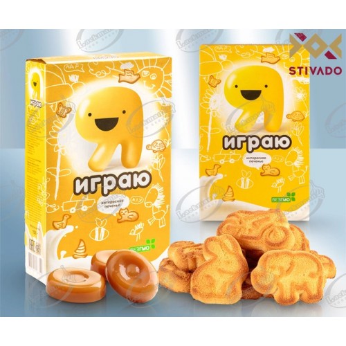 Печенье сахарное "я играю" вкус карамели